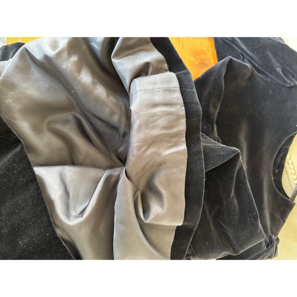 Vintage Saint Laurent Rive Gauche Velvet Long Sleeve Mini Dress - Picture 5 of 7